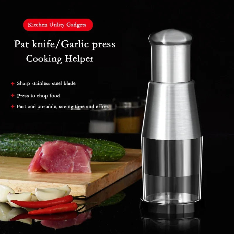 Manual Onion Chopper Garlic Crusher Hand Presser Food Cutter Meat Mincer Handheld Press for Vegetable Grinder Kitchen Tool