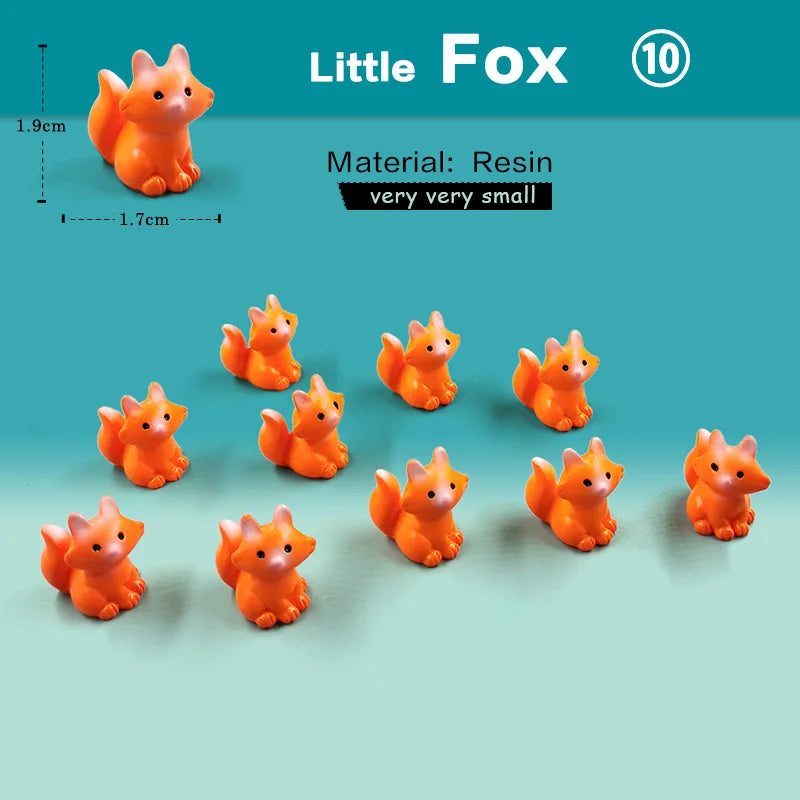 Christmas Easter Rabbit Pig Bear Sheep Frog Capybara Fox Cat Fish Bird Figurine Miniature Fairy Garden Decoration Accessories