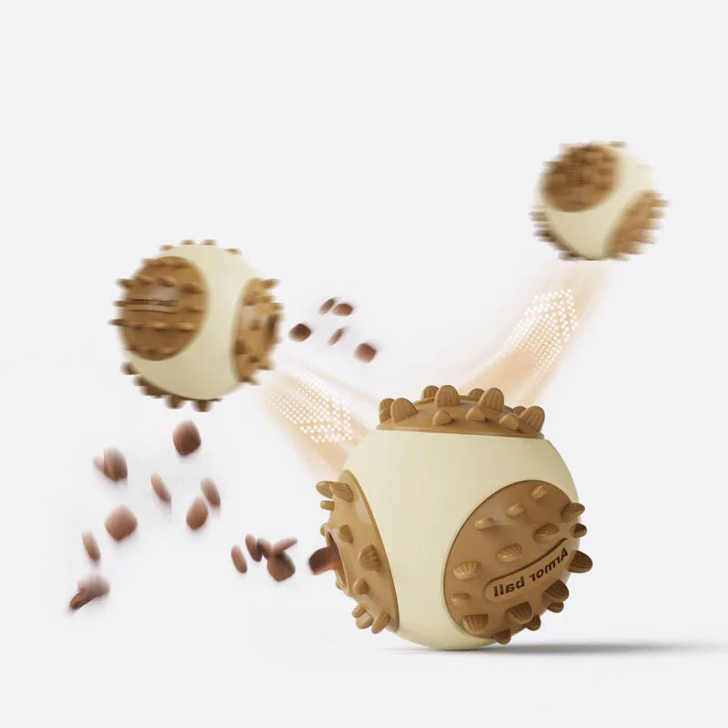 Indestructible Dog Leaky Food Ball Chew Toy Interactive Molar Bite Resistant Pet Ball Puppy Self Entertainment Relief Boredom