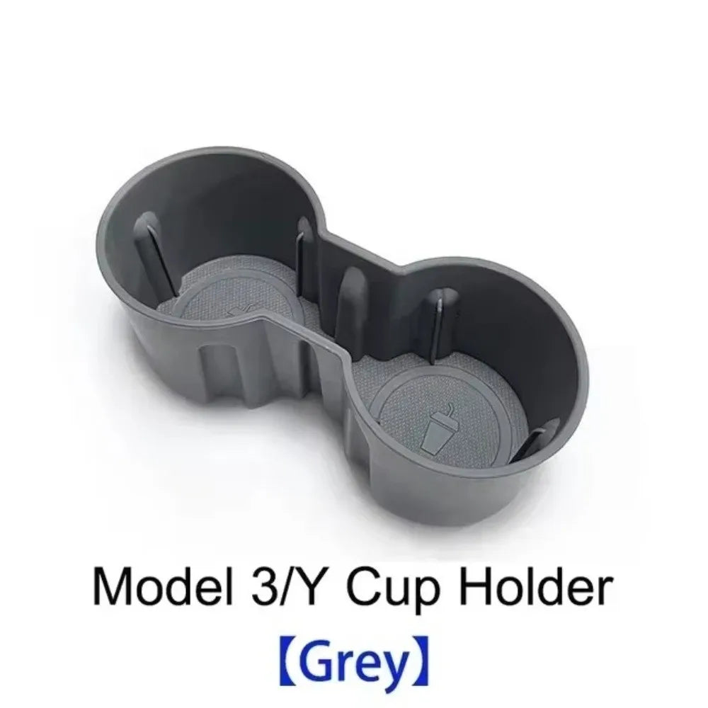 Anti-slip Console Cup Holder Limiter Waterproof TPE Center Console Storage Box for Tesla Model 3/Y Juniper Launch 2025