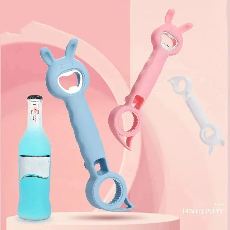 1/2pcs Beer Bottle Opener Multi-Purpose Beverage Jar Can Bottle Opener Plastic Corkscrew Dining Bar Gadgets Kitchen Tools