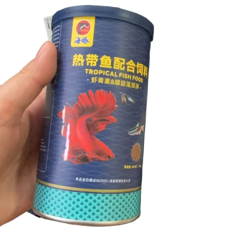 c40g-180g Bottle Ornamental Cichlid Pellets Goldfish Carp Guppies Small Medium Tropical Fish Food Aquarium Fish Tank Feed