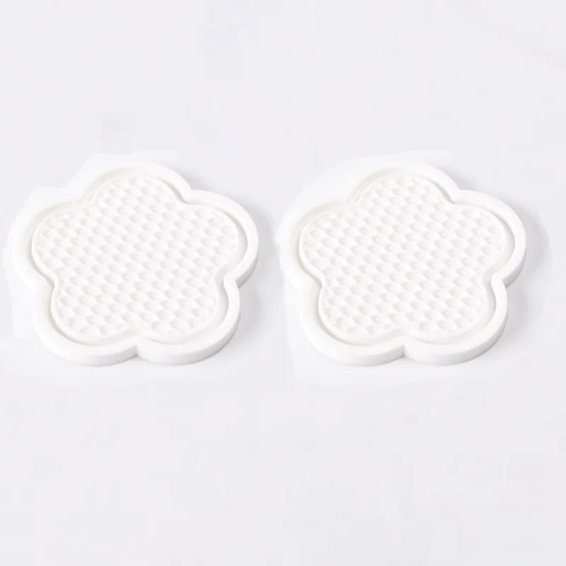 2PCS Car Cup Coaster Flower Shaped Silicone Waterproof Non-Slip Sift-Proof Spill Saucer Car Interior Accessories