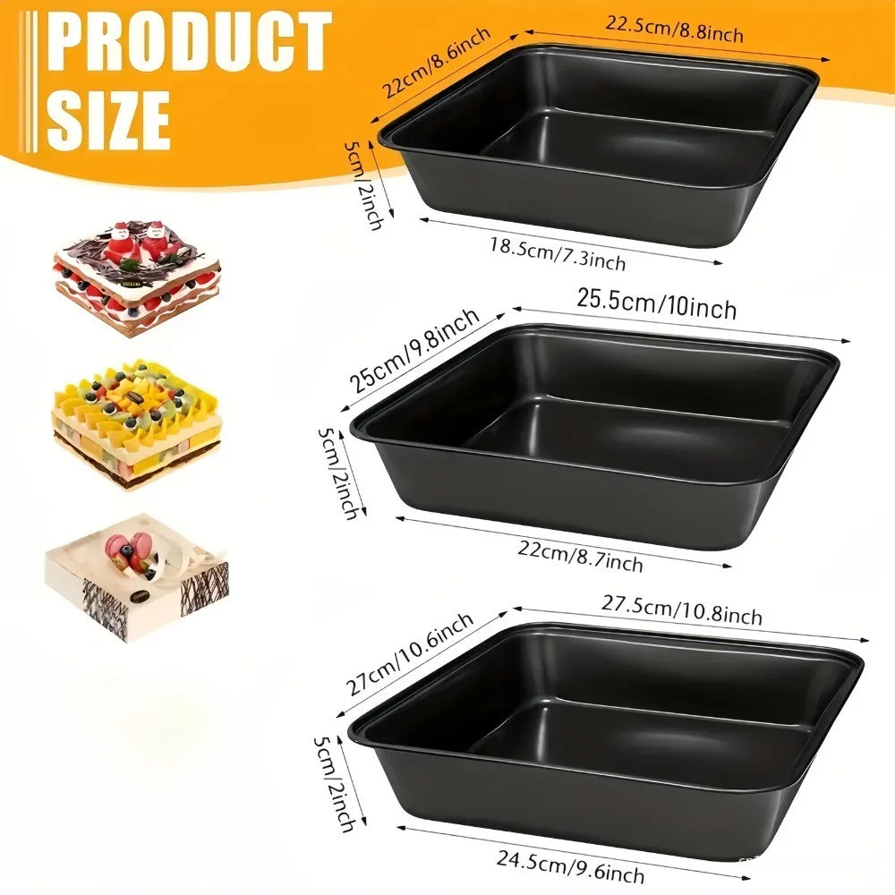 Nonstick Rectangular Carbon Steel Roasting Pan | Rustproof Baking Tray for Bread Cake Professional Kitchen Utensils Carbon Steel