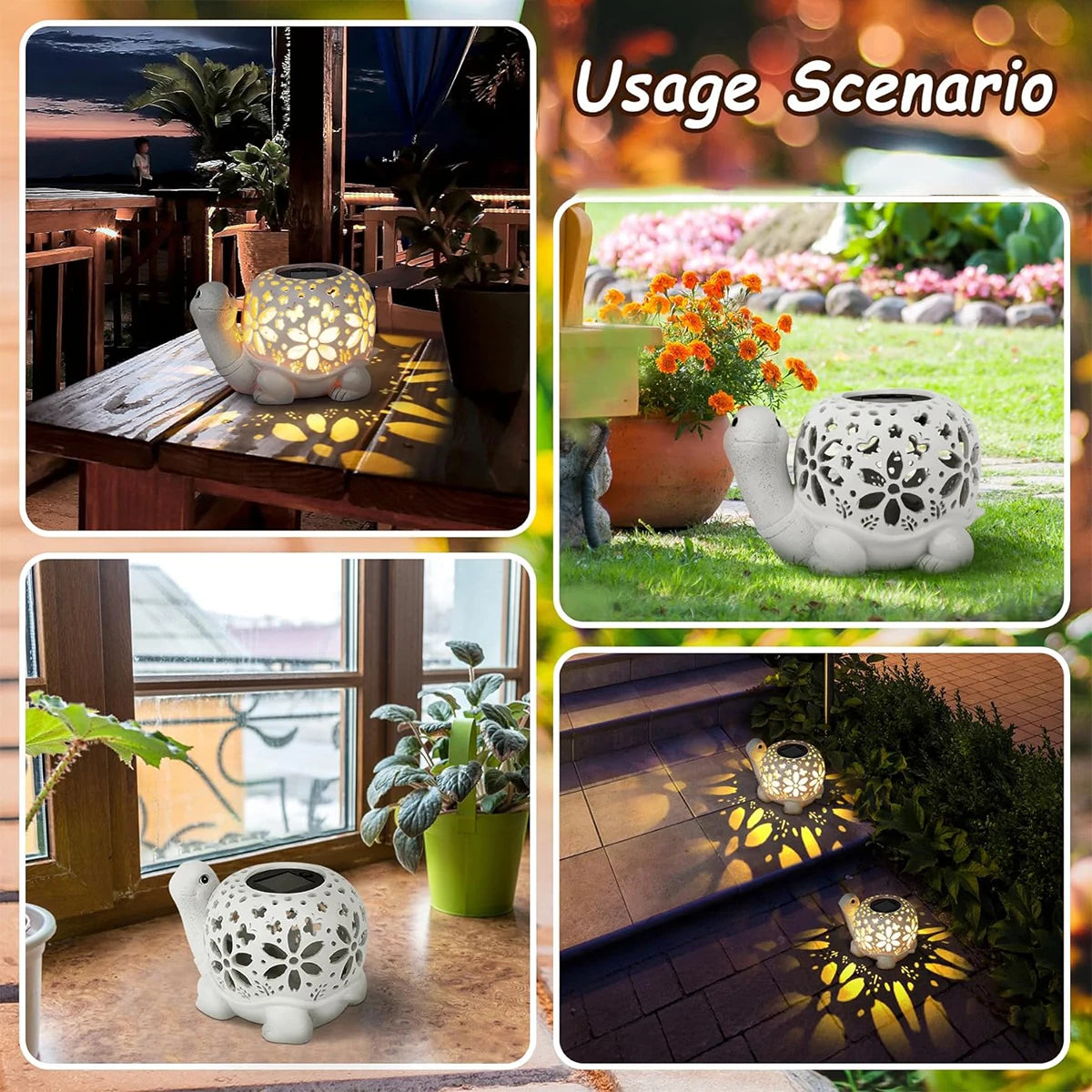 Solar Outdoor Statue with Light Birthday Gift for Mom, Unique Female Gift, Garden Statue for Spring Decoration