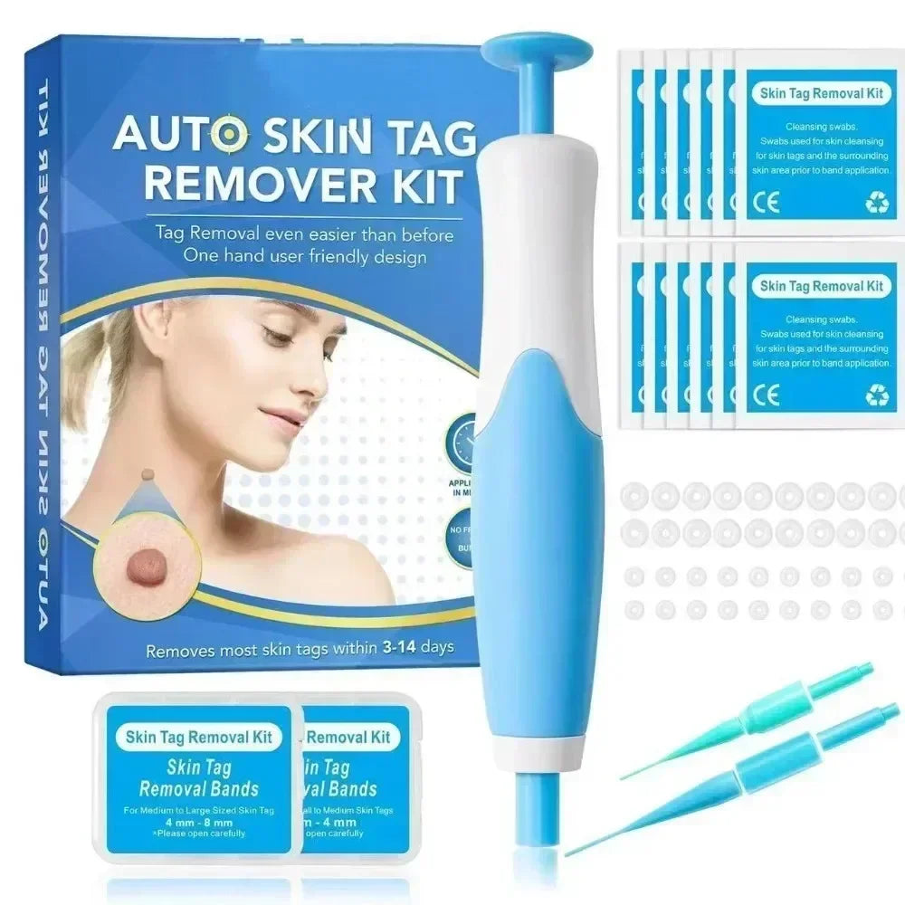 2 IN 1 Painless Auto Micro Skin Tag Removal Kit Adult Skin Tag Mole Wart Remover Device Face Cleaning Skin Care Beauty Tools