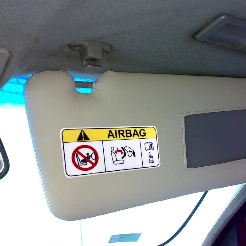 1Pc Easy Apply Airbag Safety Car Decal Waterproof Vinyl Sun Visor Dashboard Pegatinas Para Coche Auto Interior