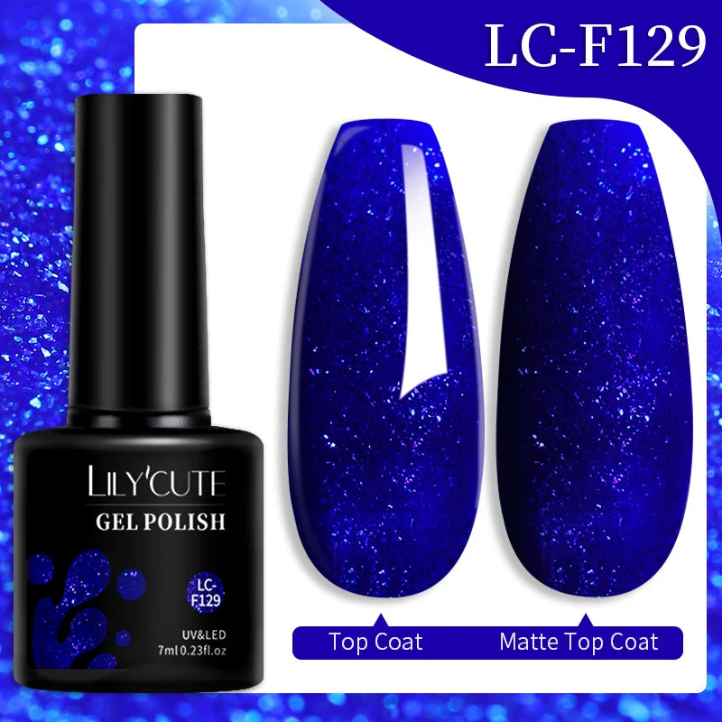 LILYCUTE 7ml 9D Cat Magnetic Gel Nail Polish Iridescent Magnet Semi