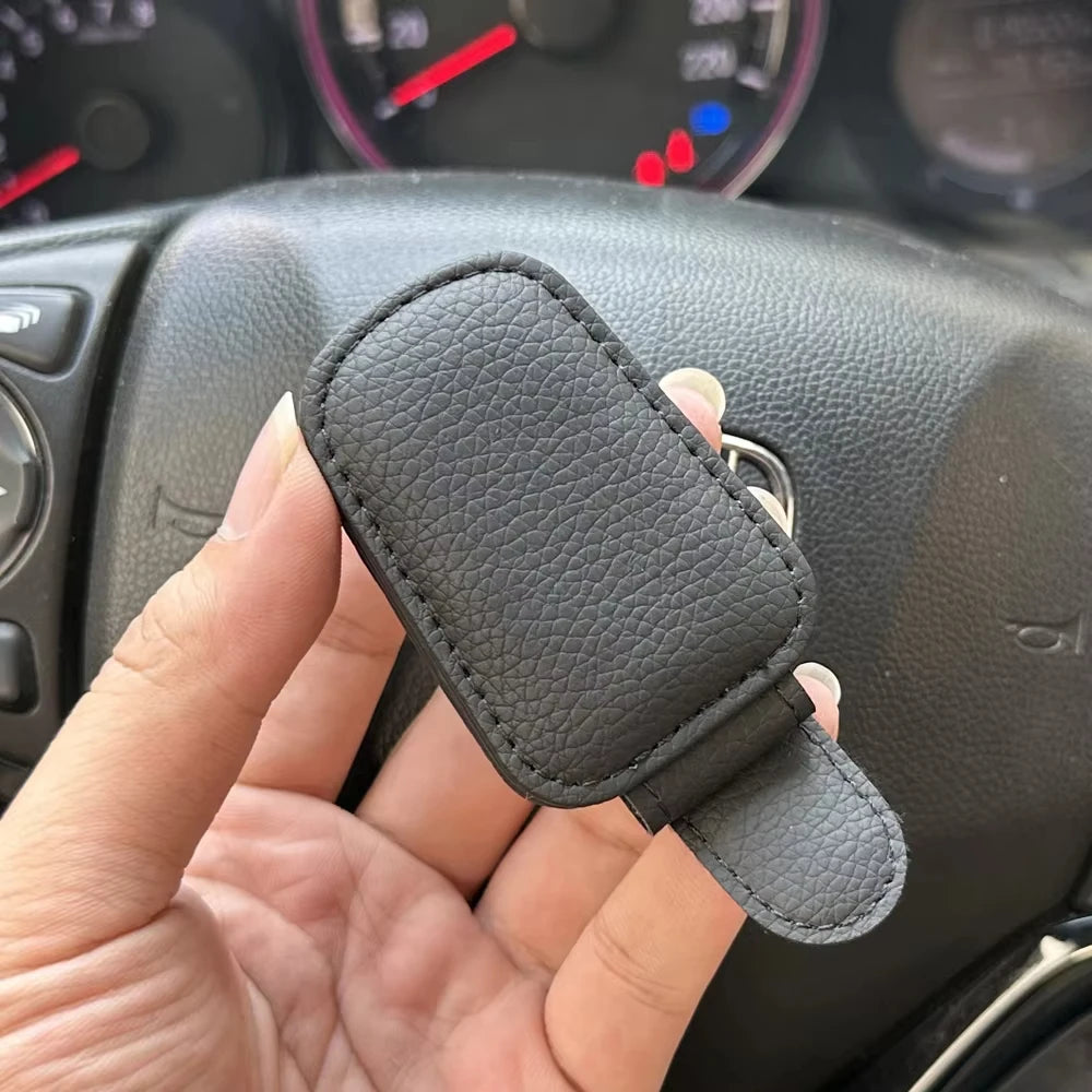 Car Sun Visor Glasses Case Holder Sunglasses Clip Ticket Card Clip Multifunction Portable Clip Auto Interior Accessories