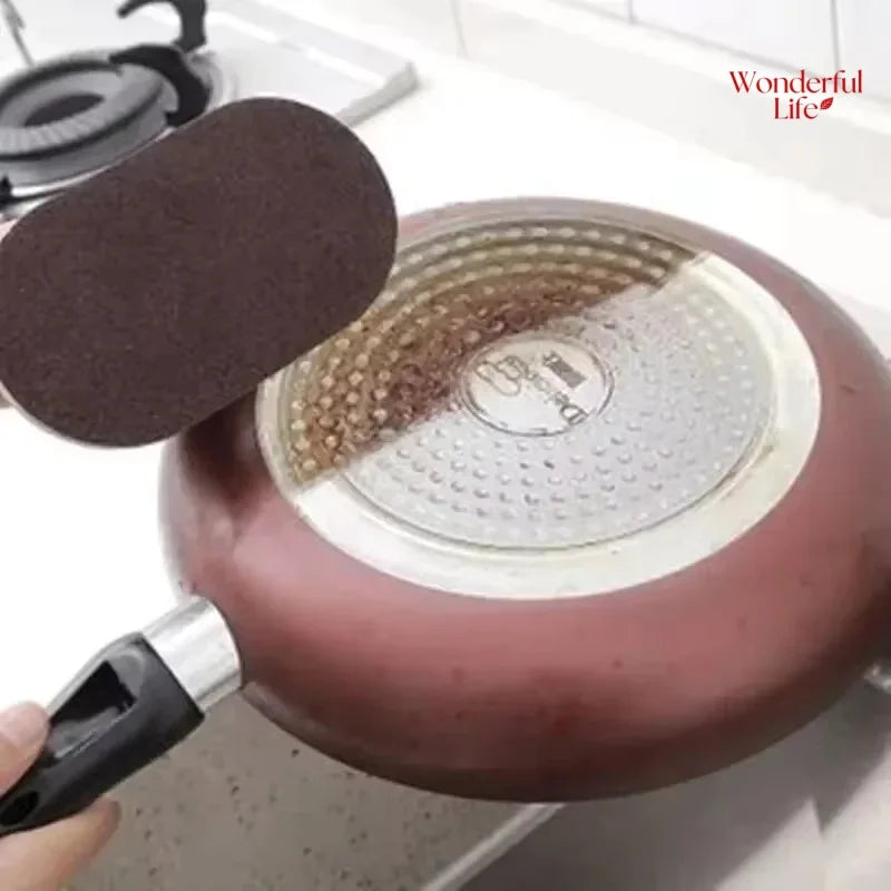 Magic Emery Sponge Brush Wipe Eraser Cleaner Kitchen Bath Rust Strong Decontamination Cleaning Tools With Handle Household Tools