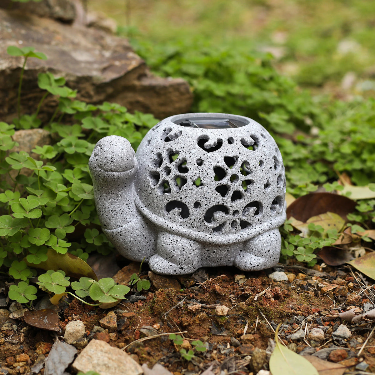 Solar Outdoor Statue with Light Birthday Gift for Mom, Unique Female Gift, Garden Statue for Spring Decoration