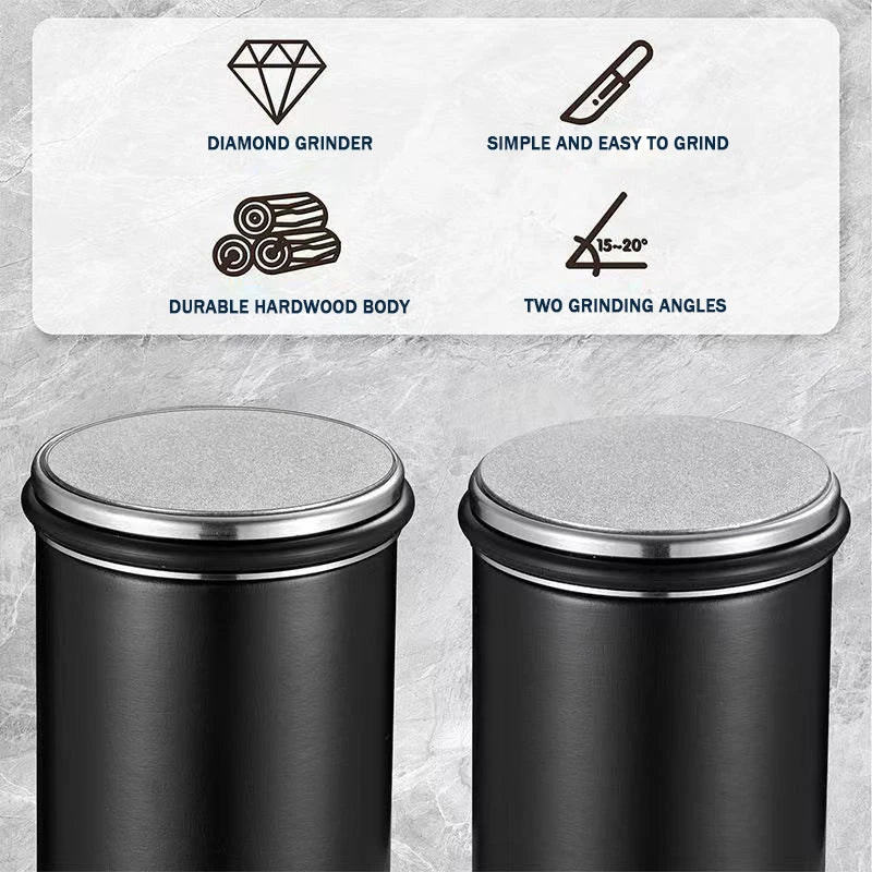 Rolling Knife Sharpener For Straight Edge Knife Sharpener Kit With 15/20° Degree Magnetic Angle For Kitchen Knives Whetstone Set