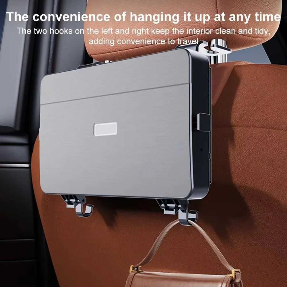 Car Backseat Organizer Food Tray Snack Table With Cup Holder Multifunctional Car Headrest For Road Trip Car Interior Accessories