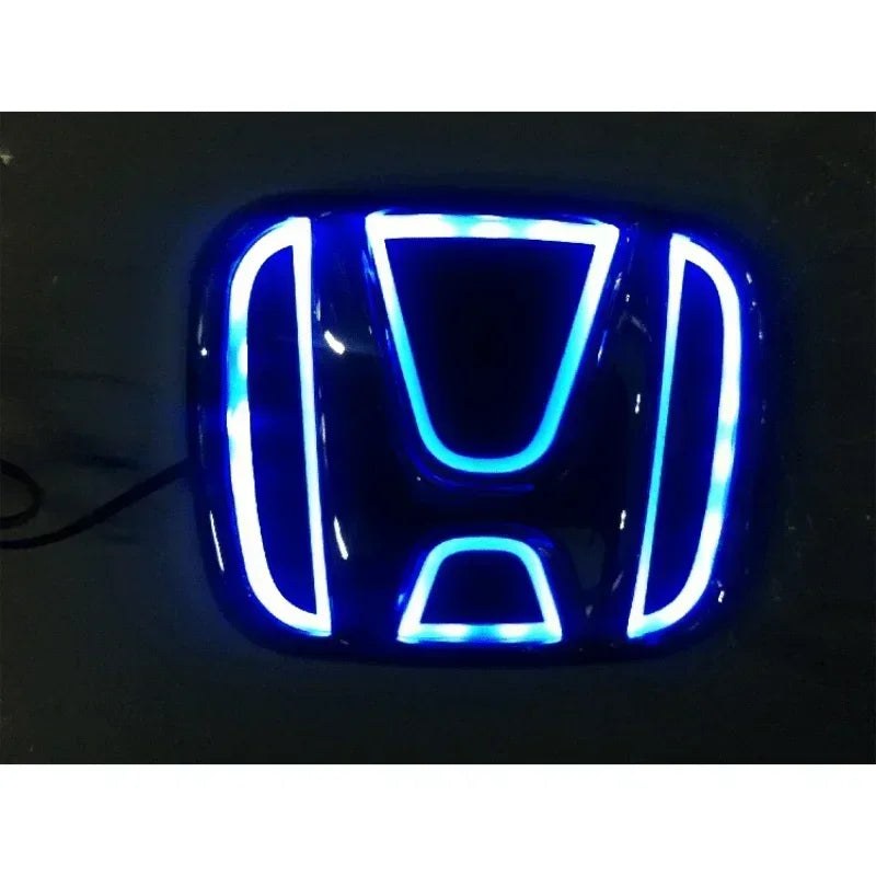 5D Car Rear LED Emblem Light Badge Sticker for Honda Logo Fit Civic Accord Odyssey Pilot CRV XRV City Auto Decals Accessories