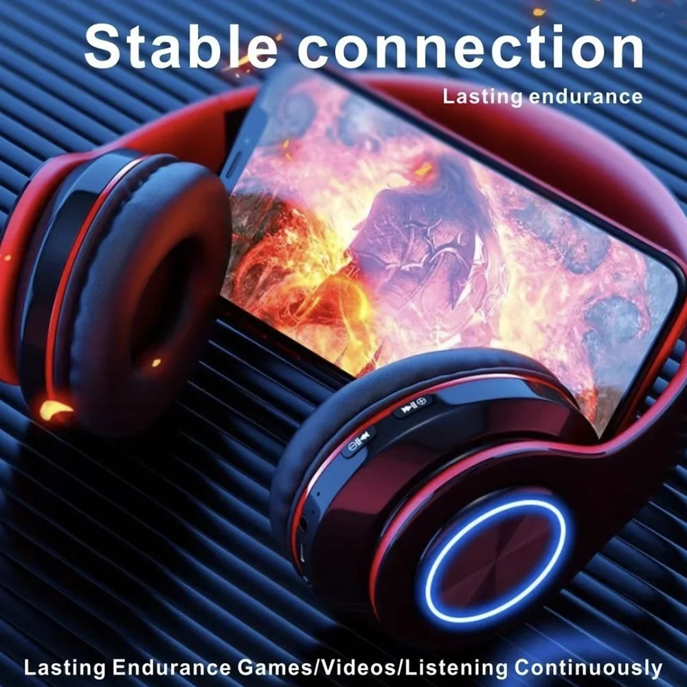 B39 Bluetooth Headset Foldable Headphones HiFi Stereo Earphone With Mic Support SD Card FM For Xiaomi Iphone Sumsamg Phone
