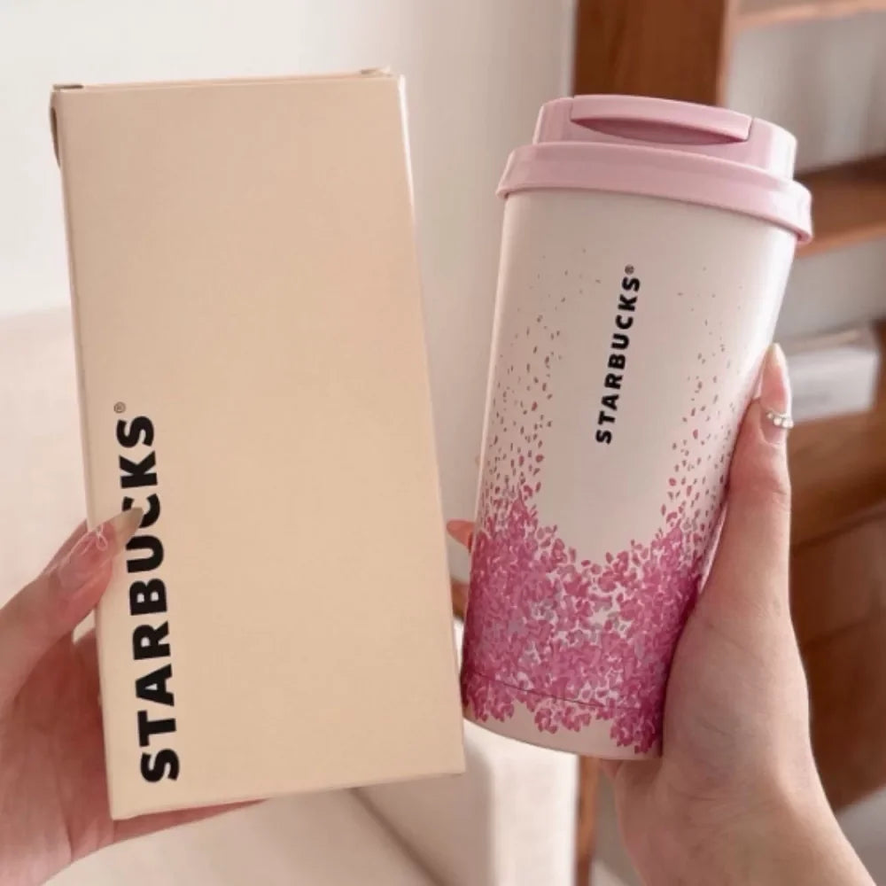 Starbucks Cherry Blossom World Thermal Coffee Cup 304 Stainless Steel Insulated Mug Stylish Portable Drinkware For Daily Life