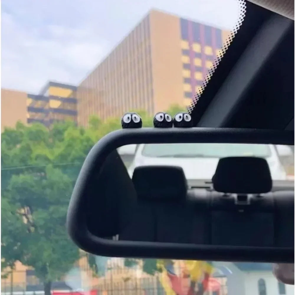 Automotive Black Coal Car Decoration Funny Center Console Dashboard Decors Self Adhesive Soot Sprites Ornament