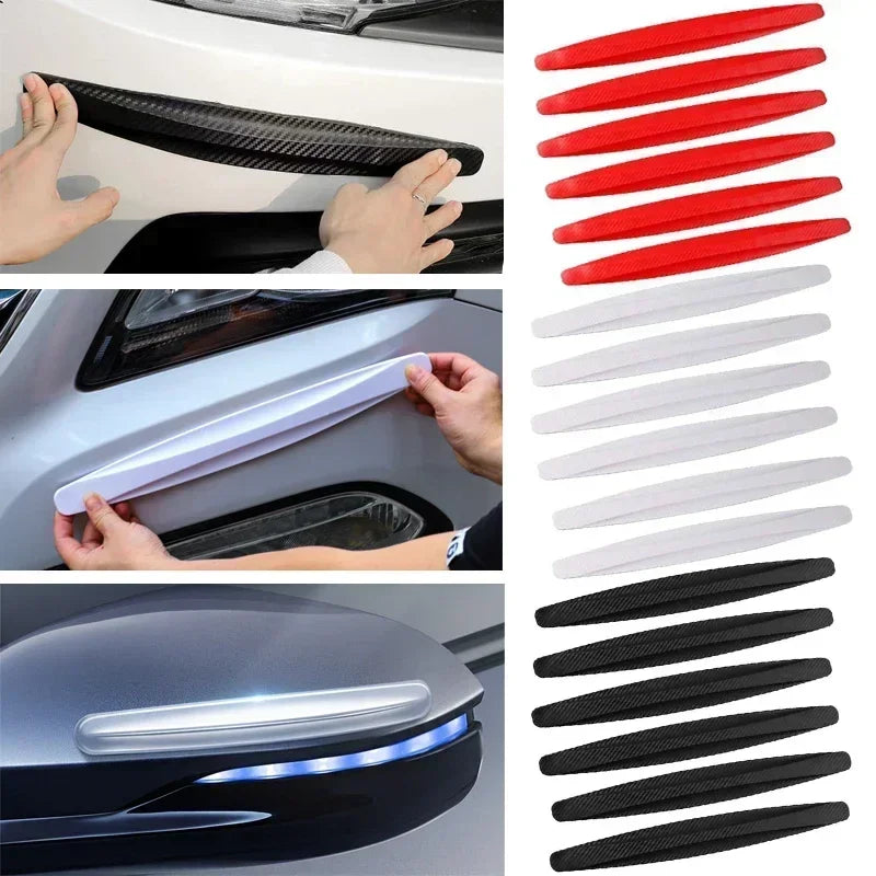 4-6 PCS Universal Anti-Collision Stickers - Front Rear Bumper Guards Anti-Scratch Car Accessories Durable Protection