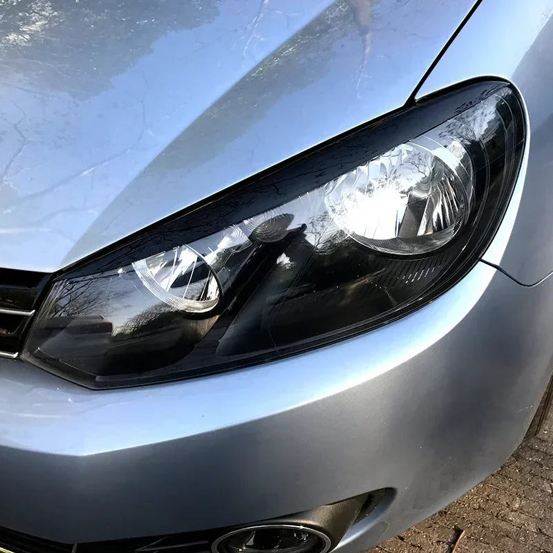 Fit for VW Golf 6 MK6 GTI GTR 2008-2013 Car Accessories Black Headlight Eyebrow Eyelid Cover Decorative Trim