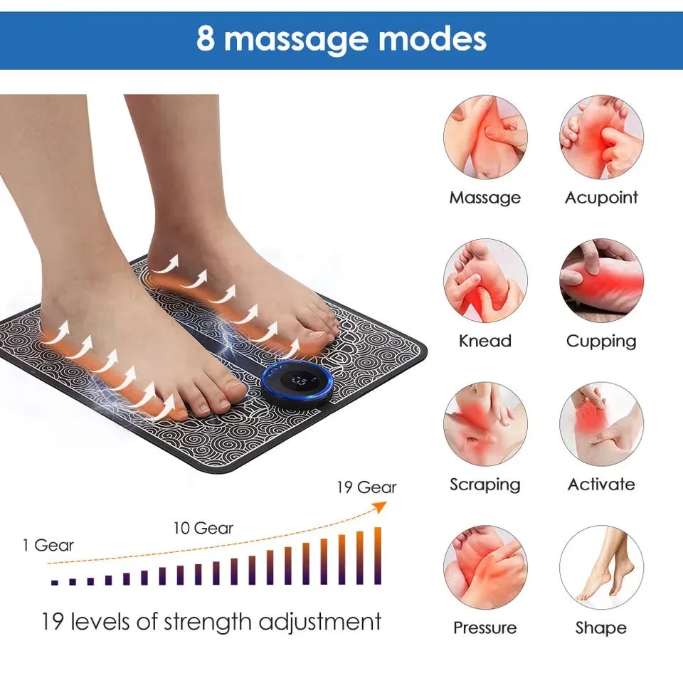 Electric Foot Massager Pad Muscle Massage Relaxation Trainer For Massage Fitness
