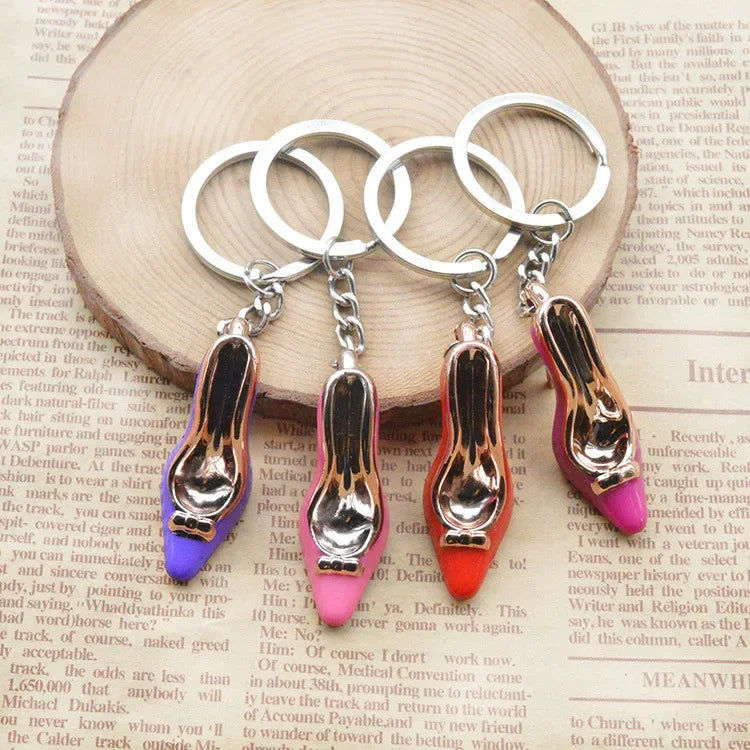 1PCS Cute cartoon keychain high heel key ring chain bag pendant car pendant For Women Jewelry  YS-253