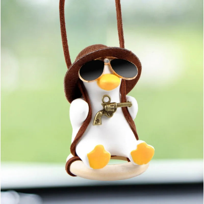 Swing Car Pendant for Car Rear View Mirrior Hanging Accessories Swing Duck Cute Car Decor Car Gift