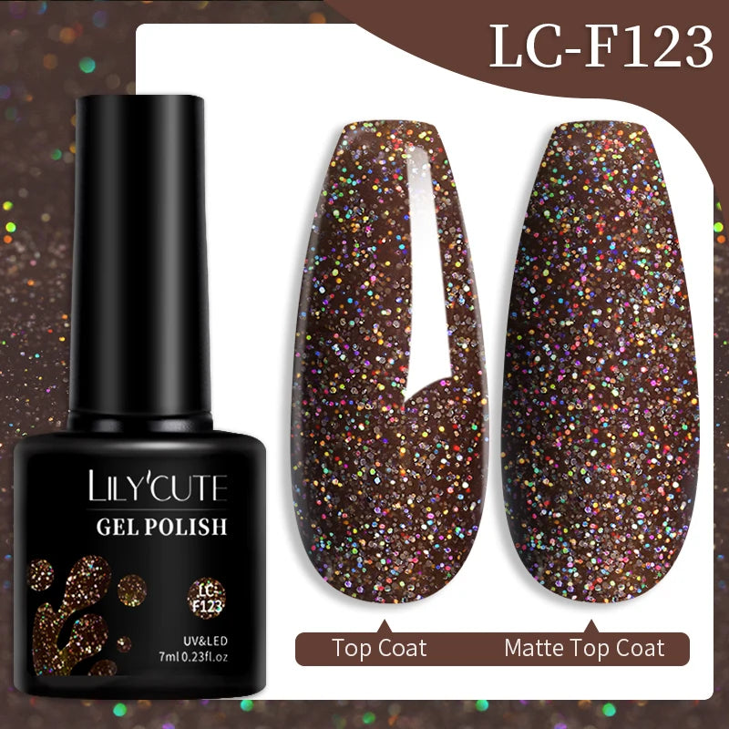 LILYCUTE 7ml 9D Cat Magnetic Gel Nail Polish Iridescent Magnet Semi