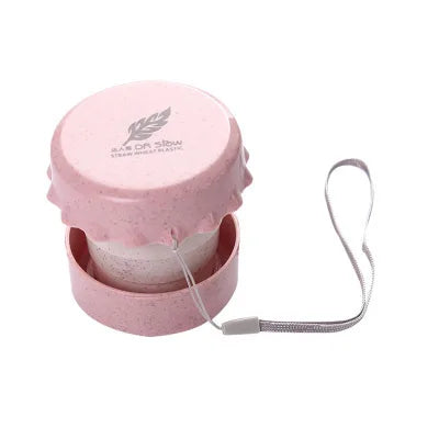 1 Pcs Folding Cup Eco-Friendly Straw Wheat Portable Telescopic Drinking Cups Travel Camping Collapsible Wash Mugs 130mL