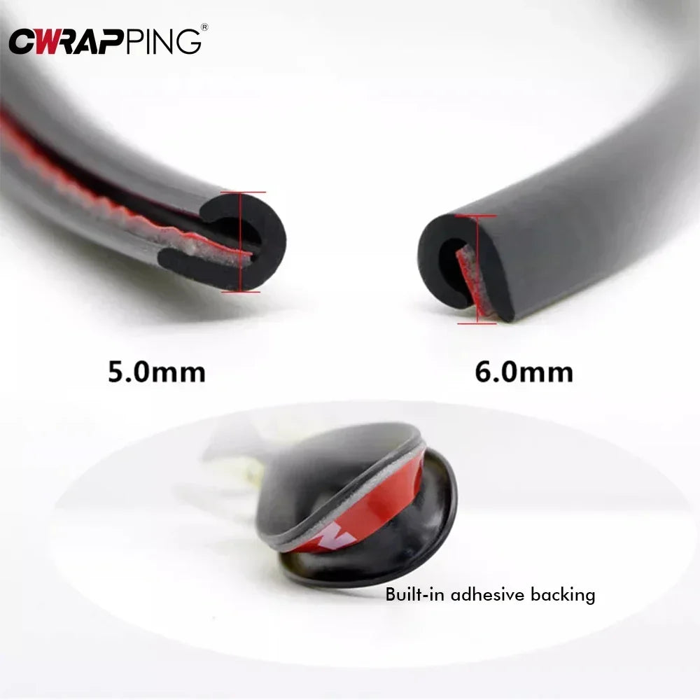 5M Auto Door Sealing Strips Transparent Anti-collision Protection PVC Strip Car Door Protector Edge Scratch for Cars Accessories
