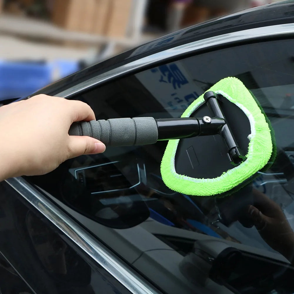 Car Windshield Cleaning Brush Microfiber Telescopic Window Glass Cleaner Car Window Cleaner Window Scraping Mist Eliminator