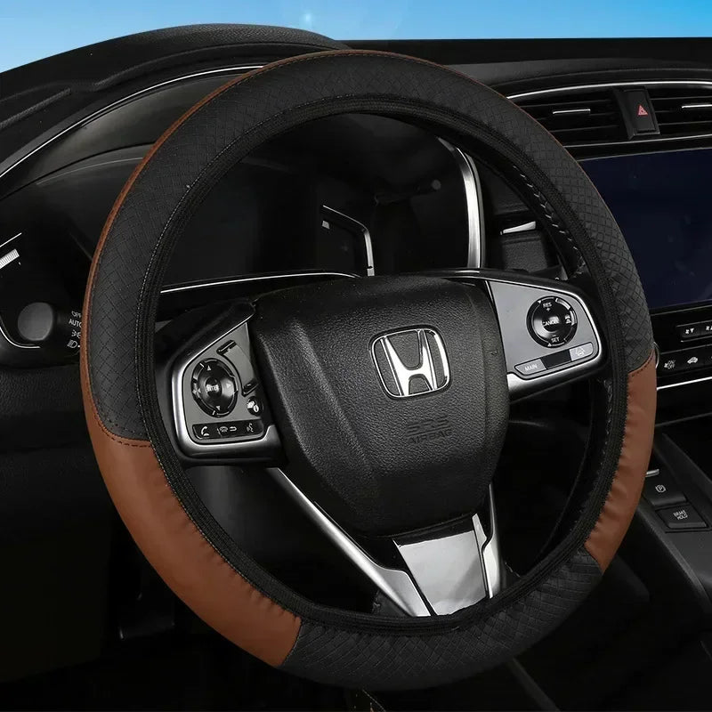 Universal 37-38.5cm Car Steering Wheel Cover Microfiber Leather Soft Anti-Slip Steering Wheel Protection Auto Accessories Amagi
