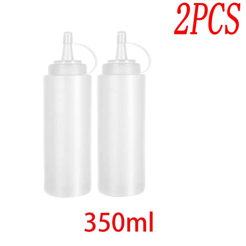 Large Squeeze Condiment Bottles with Nozzles Ketchup BBQ Sauces Olive Oil Bottle Dispenser Squeeze Sauce Bottle Kitchen Gadget