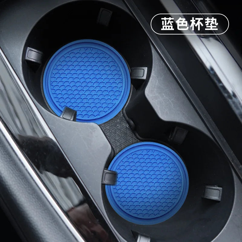 2pcs Car Auto Cup Holder Anti Slip Insert Coasters Pads Interior Accessories Universal Fits Perfectly For Most Cups