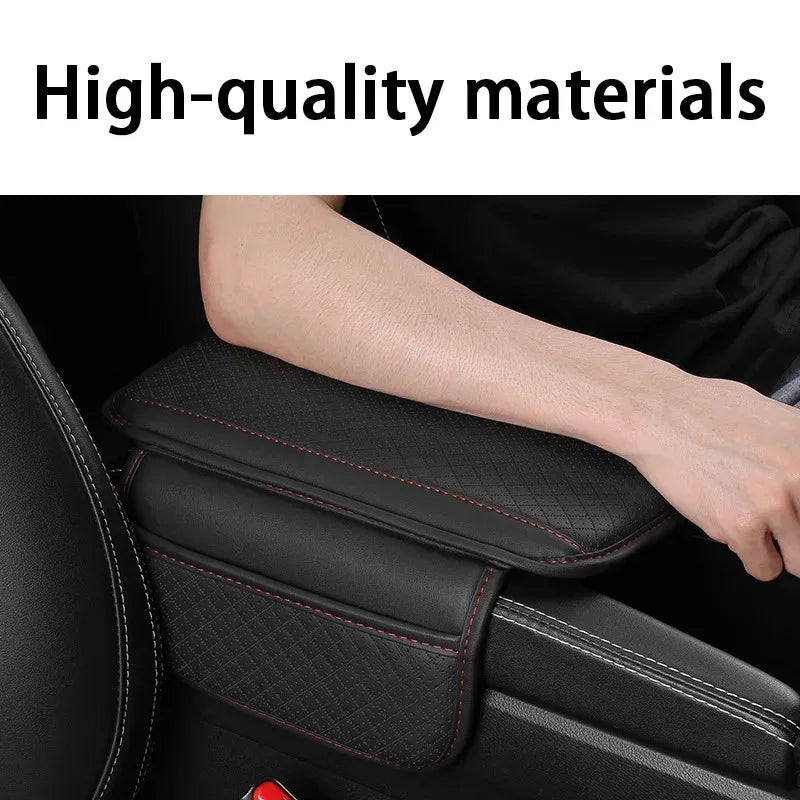 Universal Car Arm Rest Cushion PU Leather Breathable Center Console Box Cover Anti Scratch Armrest Box Protector Cover