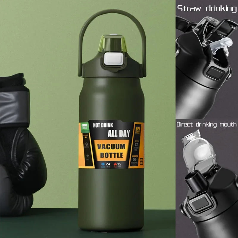 Stainless Steel Thermo Bottle 1.5L Large Capacity Thermo Water Portable 1500ml Vacuum Mug Thermos Insulated Cup 1L Tumbler
