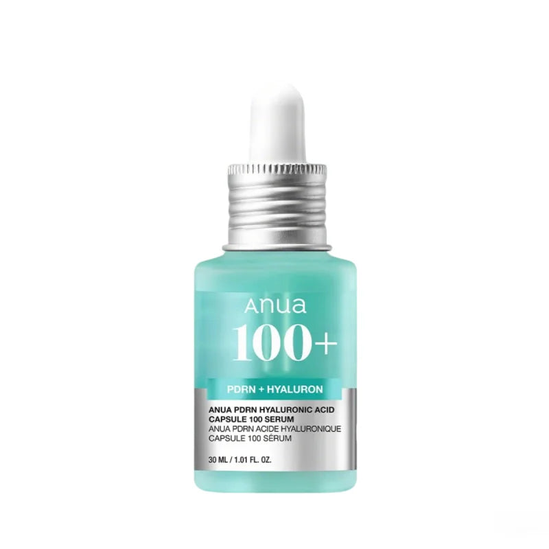 Korean PDRN Blue Essence,Hyaluronic Acid 100 Serum Radiant Skin Face Serum,Lightweight Deep Hydration 30ml Skincare Products
