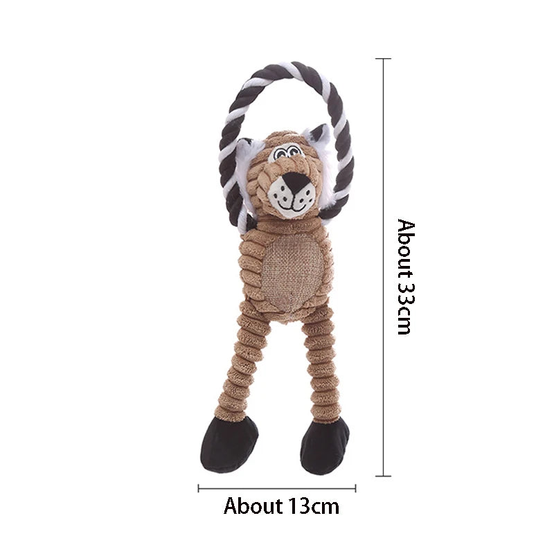 Plush Bone Dog Squeaky Toy Puppy Teething Molar Chew Toy Squeaker Interactive Training Play Toy Pet Daily Care Accessories