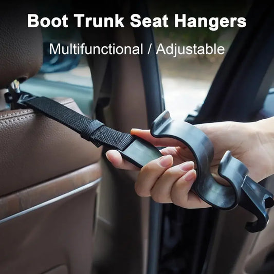 2pcs Car Back Seat Hook Multi-function Rear Seat Headrest Hanging Hook Umbrella Holder Seat Back Storage Hook Auto Interior Tool