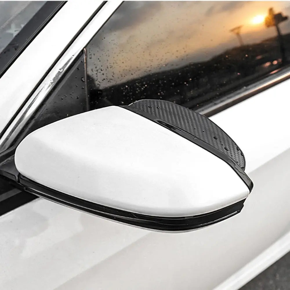 One Pair/2pcs New Car Protective Film Weather Visor Carbon Fiber Rear View Mirror Rearview Mirror Rain Eyebrow