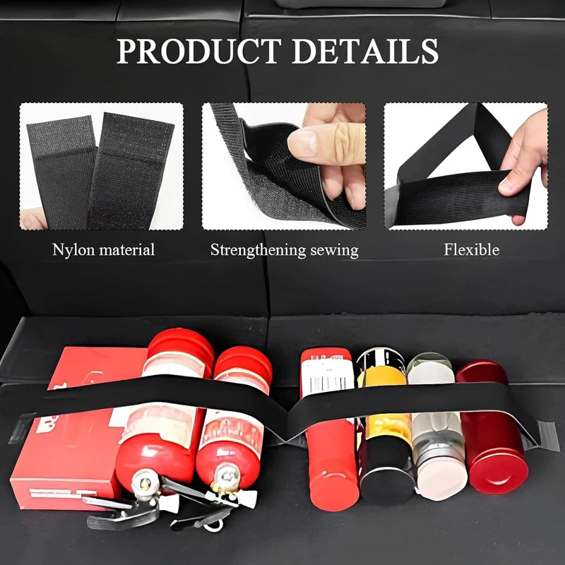 Car Rear Trunk Rope DrawString Fixed Belt Open Tail Box Cover Handle Pull Strap Car Organizer Accessories Mat Protection Pad