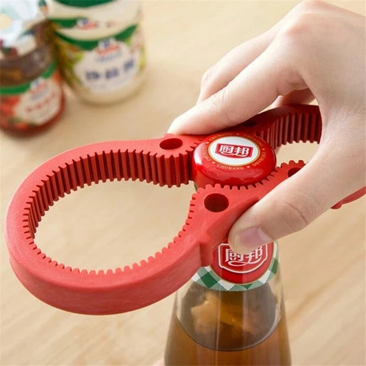 Portable Bottle Opener Anti-slip manual Lid Off removal wrench for Multi-size screw cap Can Beer Jar Kitchen Gadgets Twist Tool