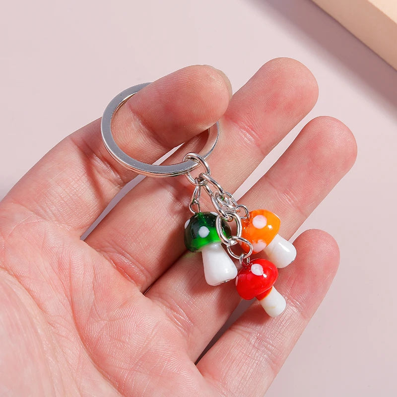 Fashion Crystal Cherry Keychain Creative Fruit Key Chain Cute Girl Key Ring Chains Car Bag Pendant Charm for Women Jewelry Gift