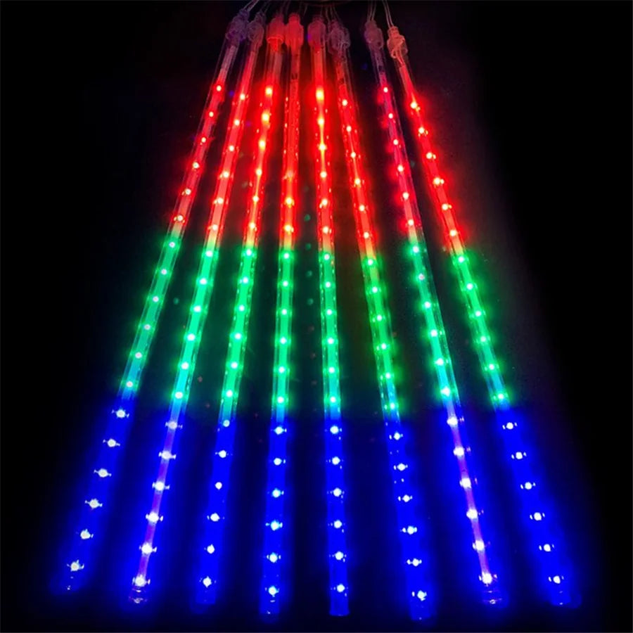 50CM Christmas Garland Fairy Lights Waterproof Led Meteor Shower Garden String Light for Home Party Wedding Indoor Outdoor Decor