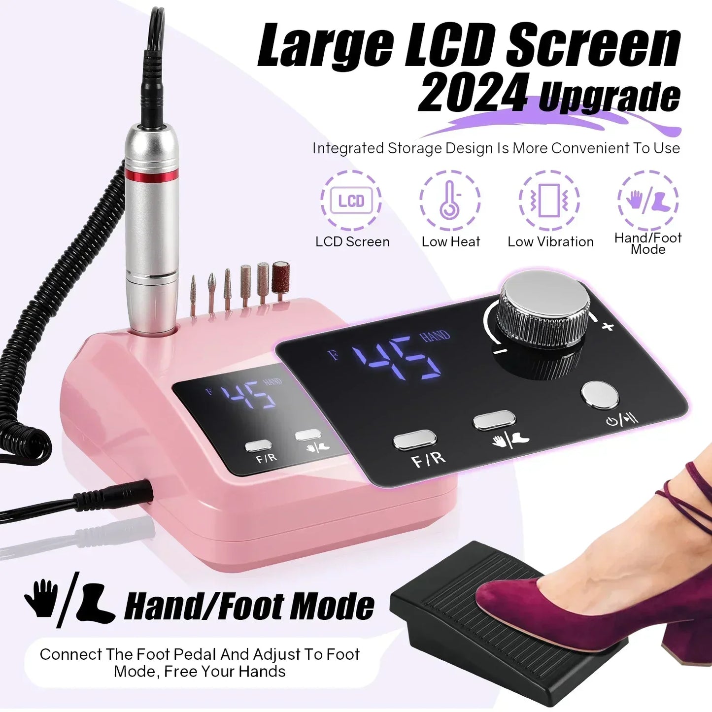 45000RPM Professional Nail Drill Machine
