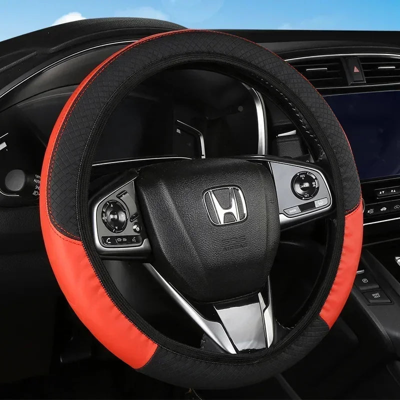 Universal 37-38.5cm Car Steering Wheel Cover Microfiber Leather Soft Anti-Slip Steering Wheel Protection Auto Accessories Amagi