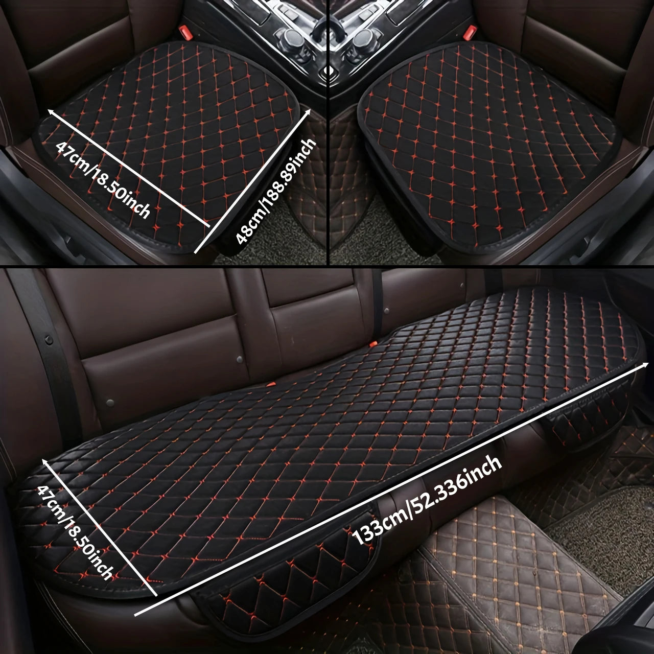 3Pcs Car Seat Cover Universal Car Seat Cushion Breathable Comfort Car Seat Protector