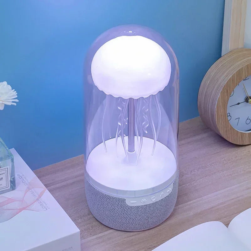 Creative Colorful Jellyfish Lamp Bluetooth Speaker HiFi Stereo 1800mAh Sports Jellyfish speaker with Lights for Office Home
