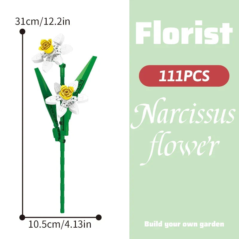DIY Flower Building Block Bouquet