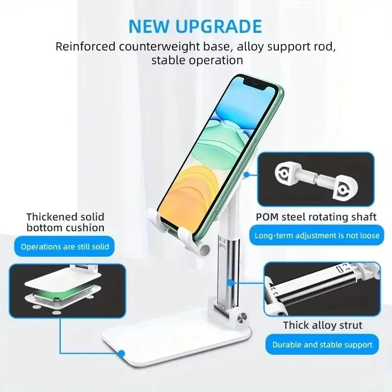 Foldable Desk Mobile Phone Holder Stand For IPhone IPad Xiaomi Adjustable Desktop Tablet Holder Universal Table Cell Phone Stand