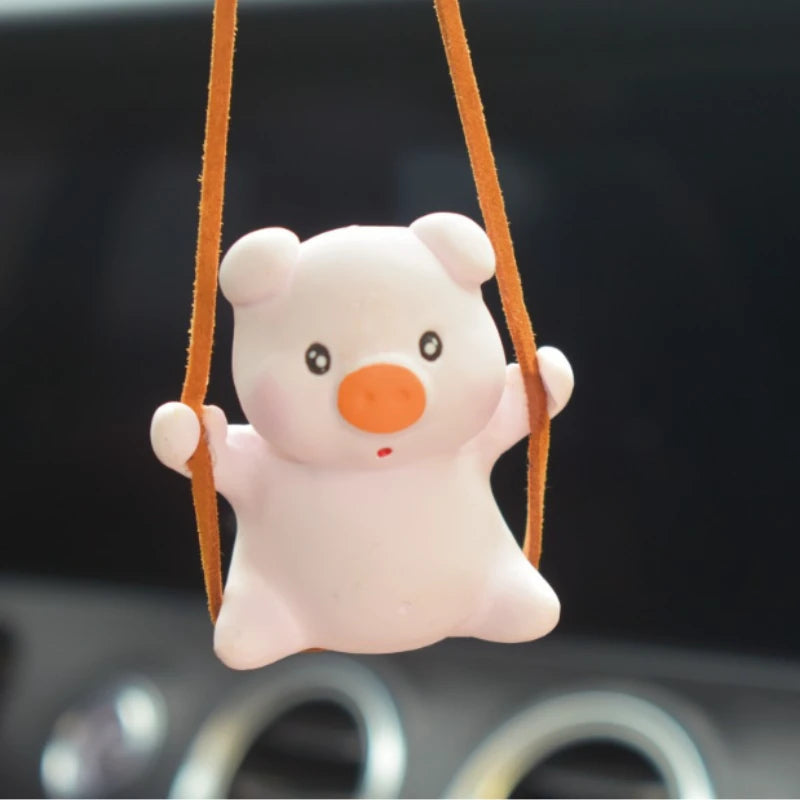 Swing Car Pendant for Car Rear View Mirrior Hanging Accessories Swing Duck Cute Car Decor Car Gift
